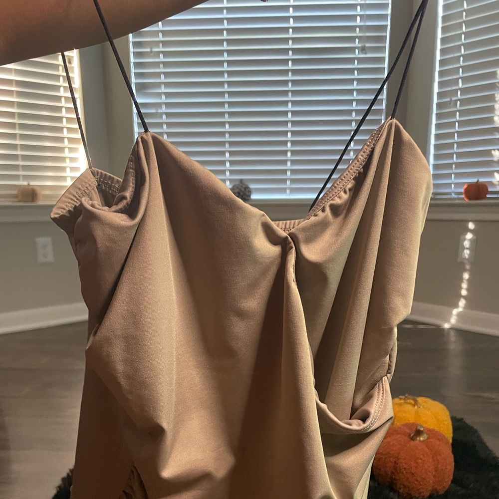 Gray spaghetti strap top